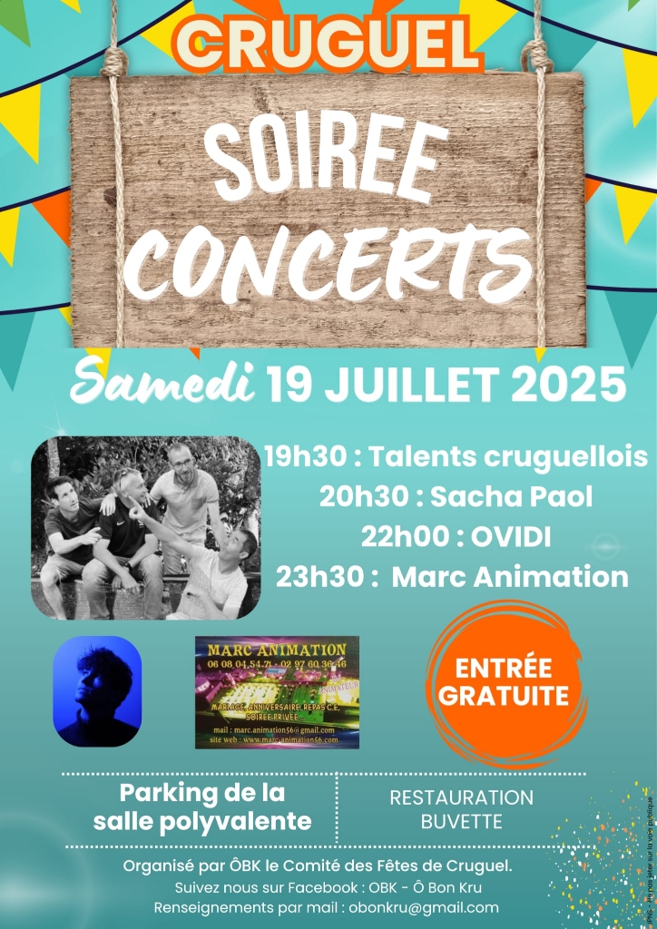 Soirée concerts- 19 juillet 