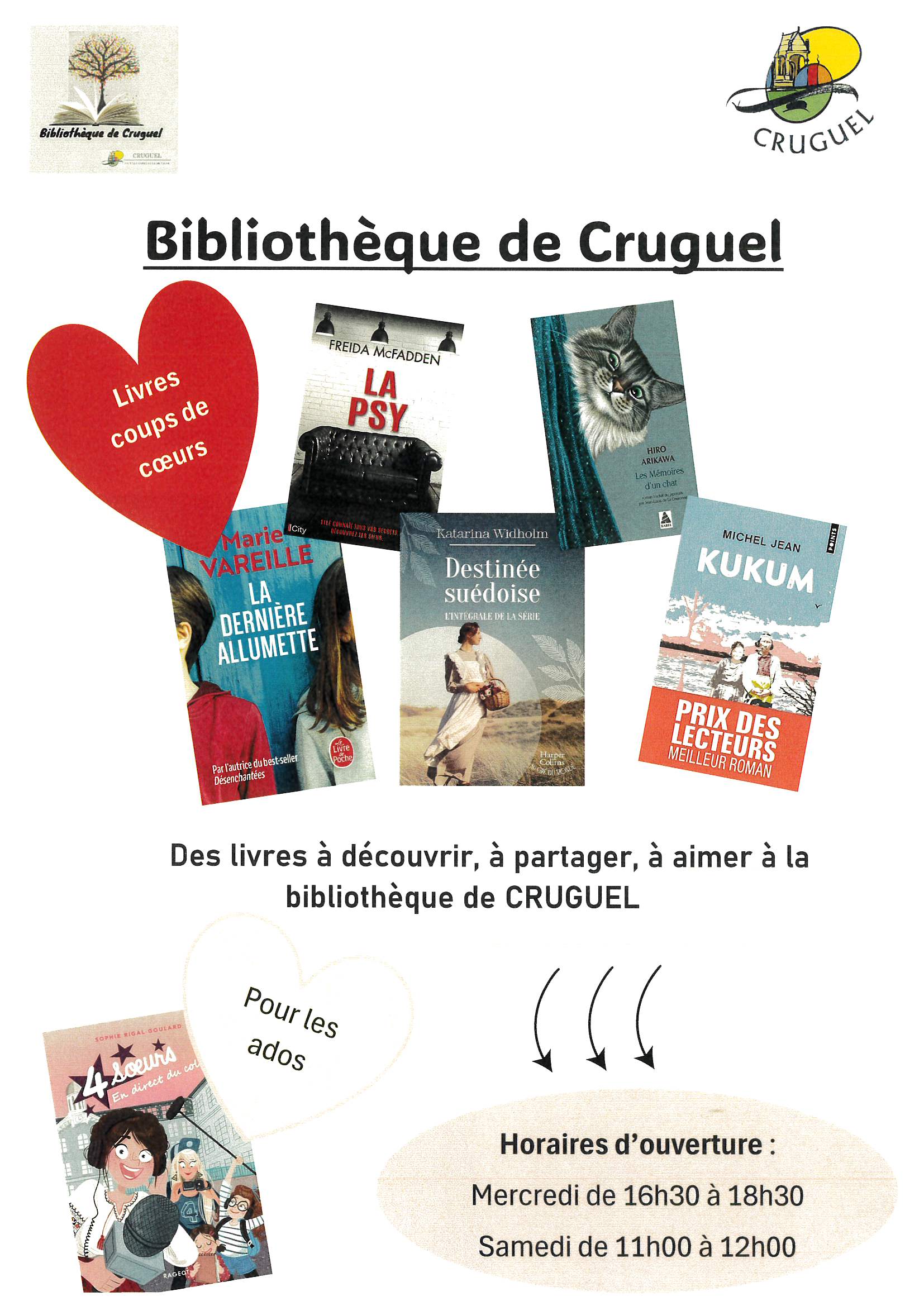 Bibliothèque - coup de cœur des bénévoles